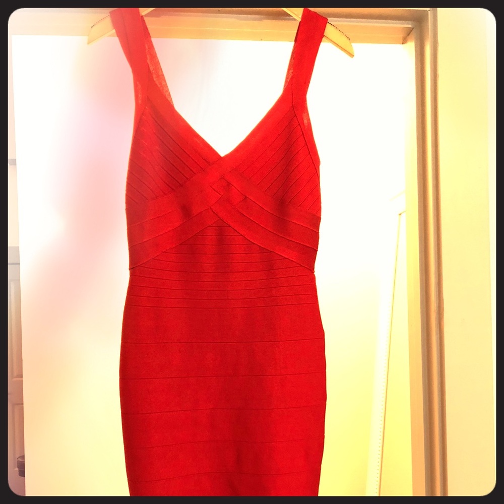 Kardashian Kollection red bodycon dress